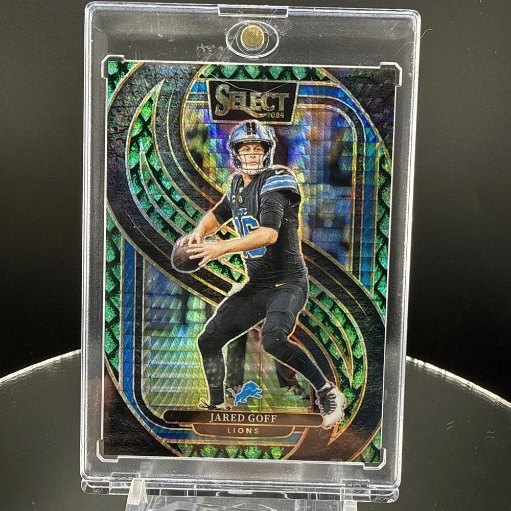 2024 Panini Select - Premier Level Jared Goff #123 Dragon Scale Prizm /81 Lions